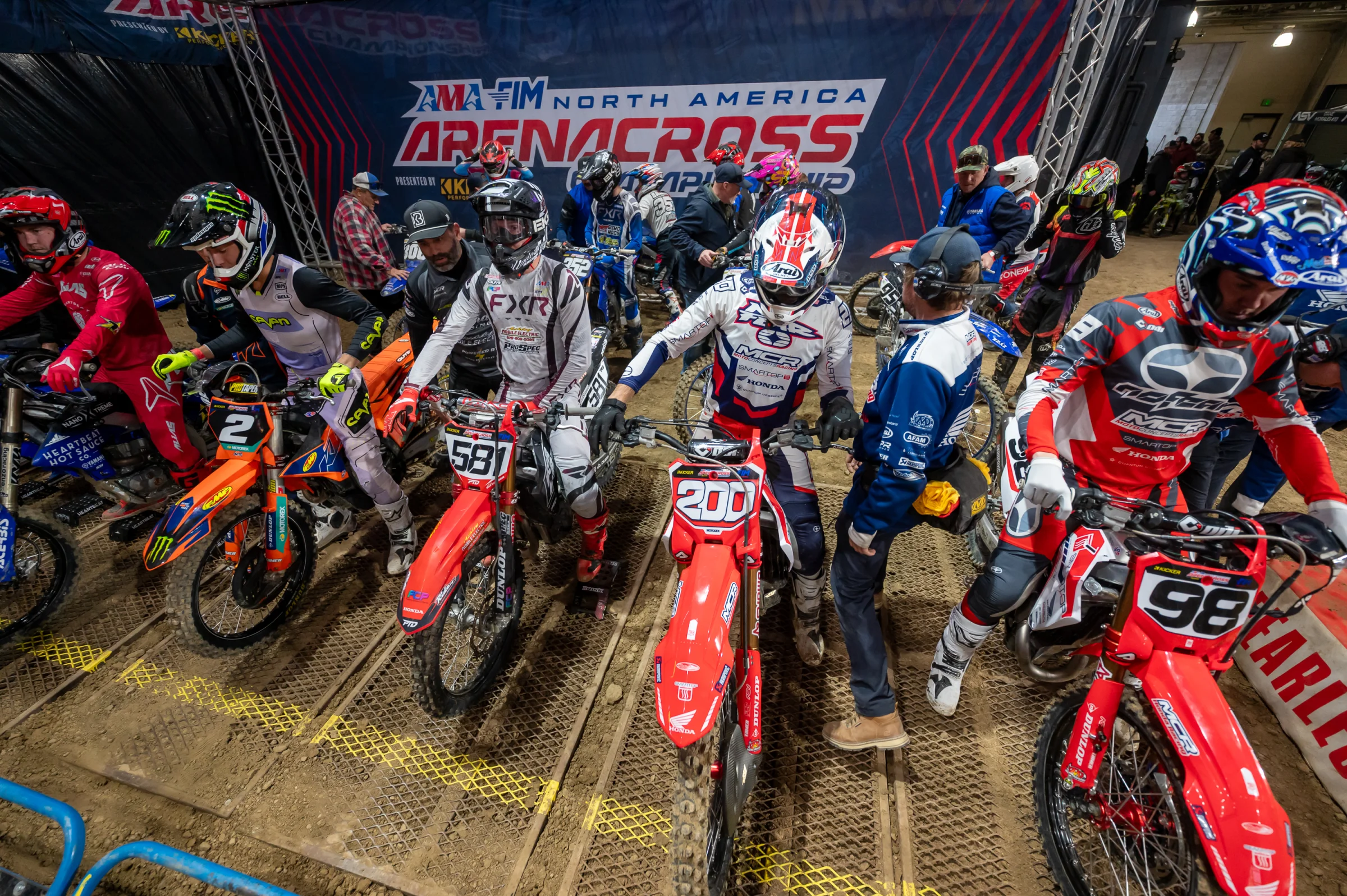 Starting gate — our backdrop in action